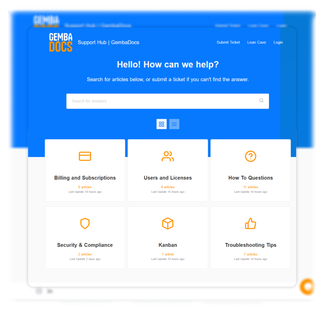 GembaDocs Support Hub